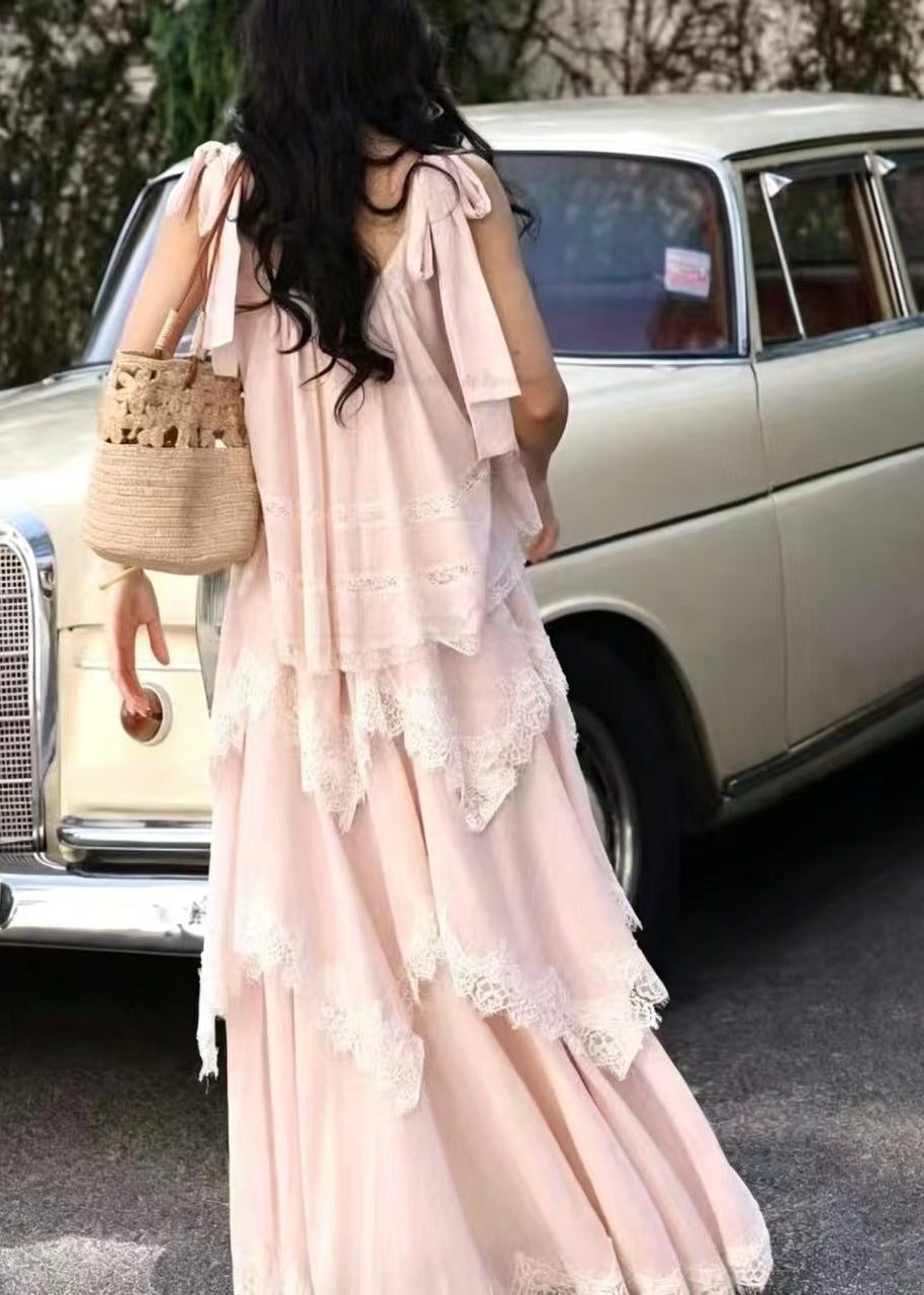 Women's Two-Piece Set Sleeveless Layered Patchwork Lace 4