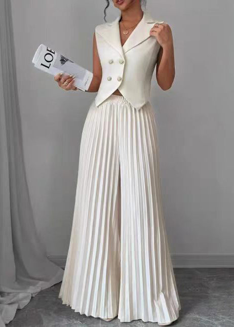 Women's Two-Piece Set Sleeveless Notched Design 2