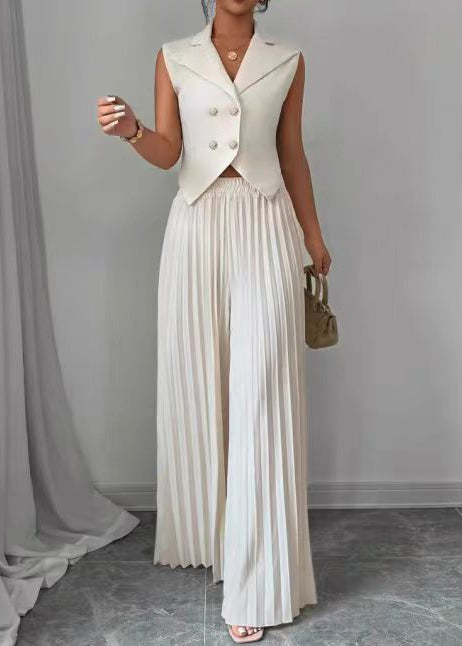 Women's Two-Piece Set Sleeveless Notched Design 3