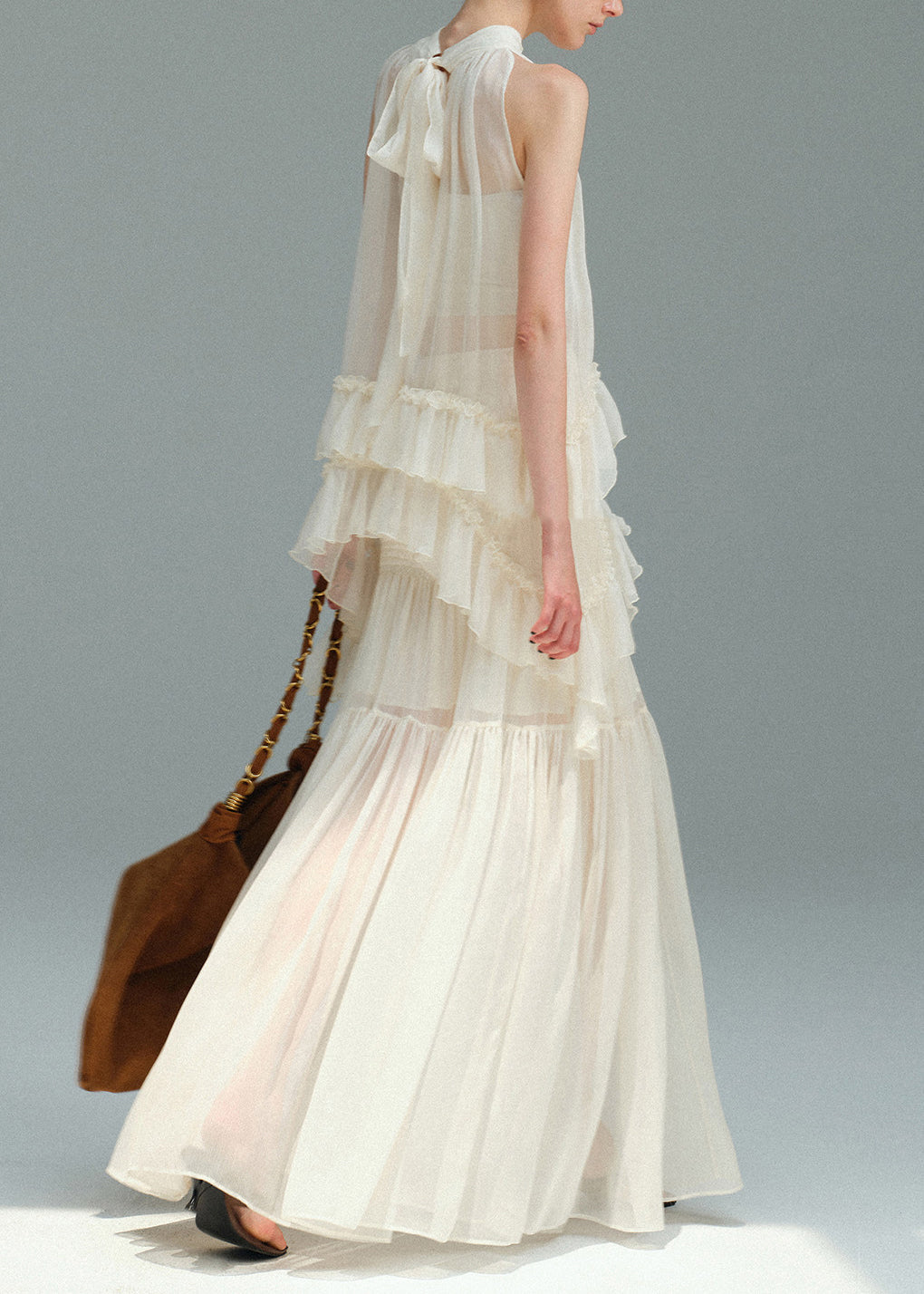 Women's Two-Piece Set Sleeveless Ruffled Patchwork 4