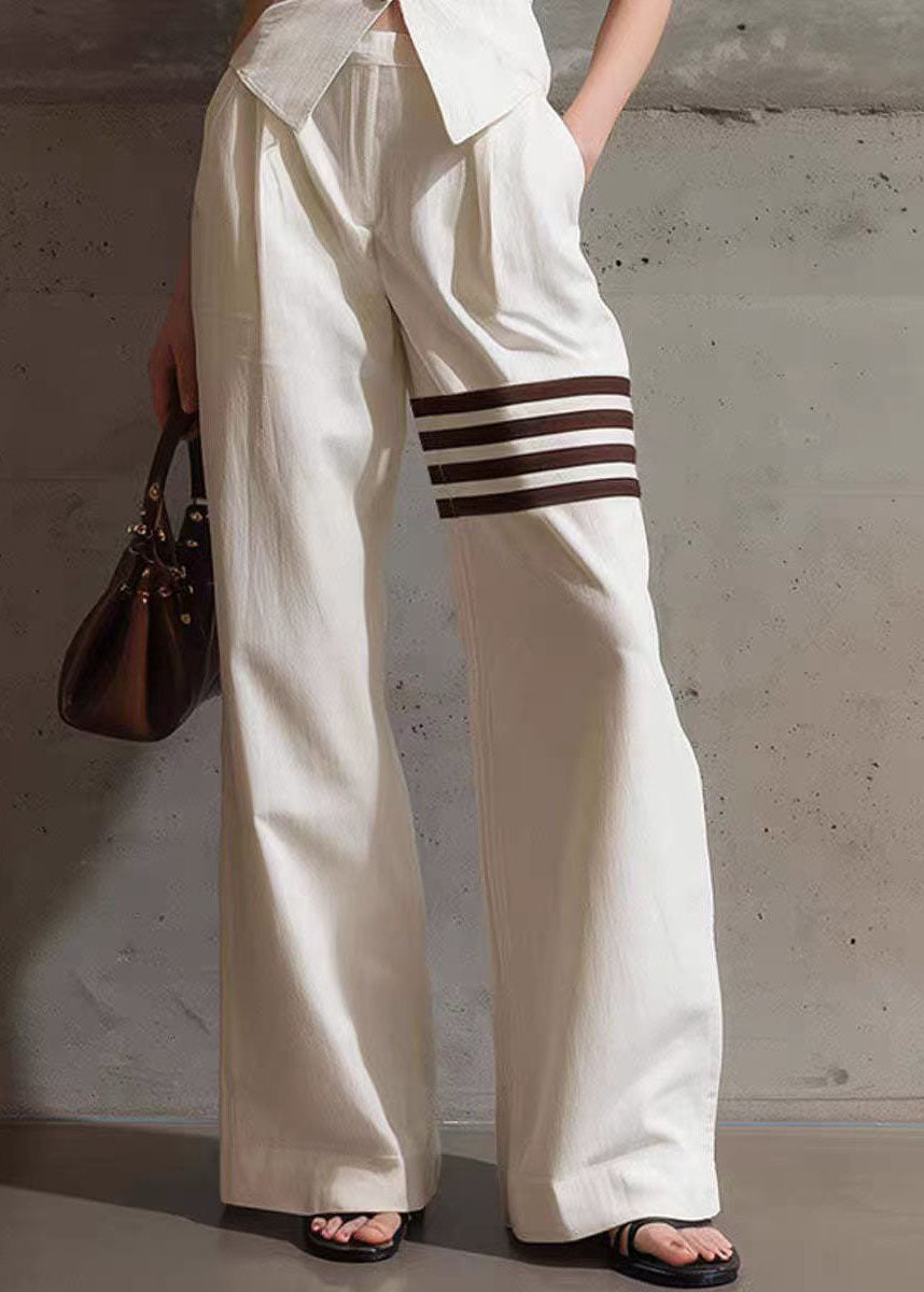 Women's Two-Piece Set Striped Peter Pan Collar Summer Style 4