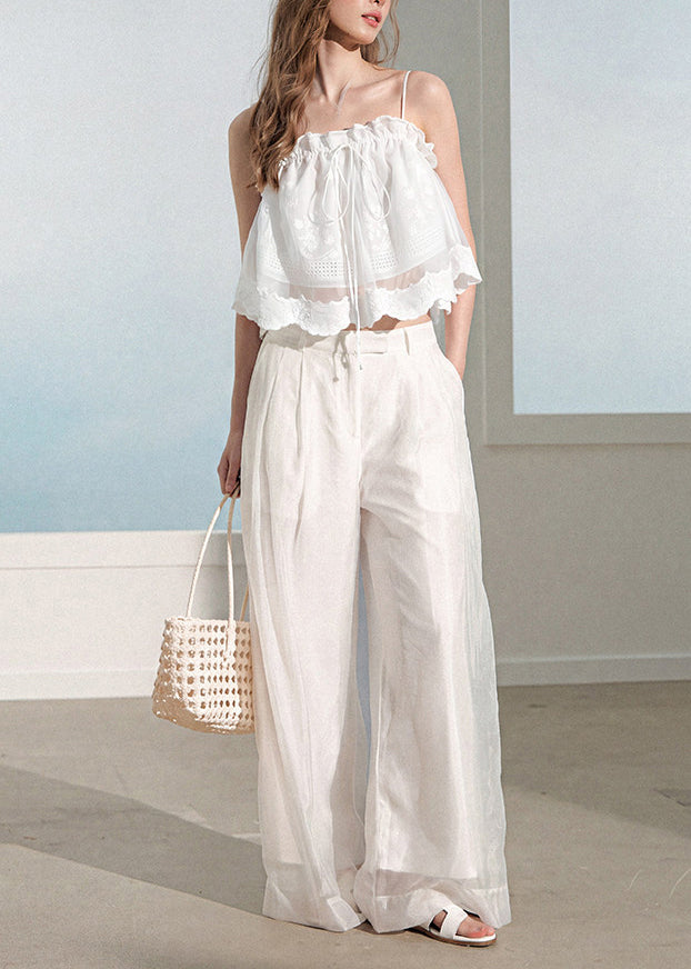 Women's Two-Piece Suit Set Ruffled Patchwork Design 3