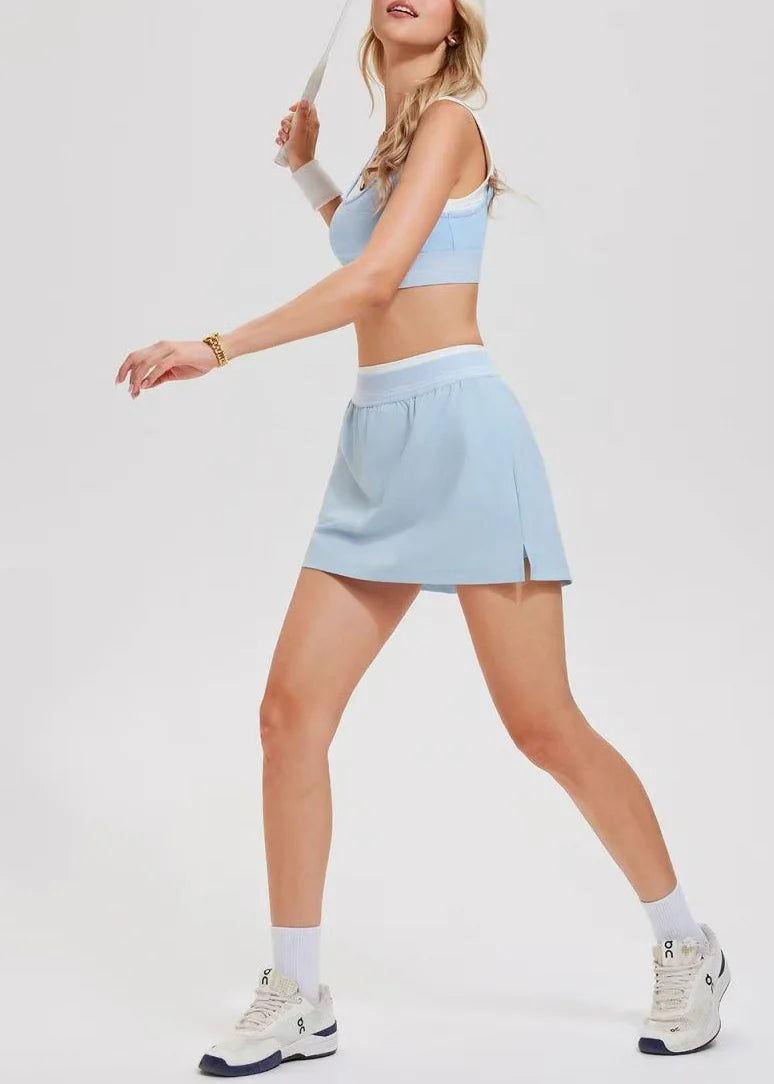Women's Two-Piece Tennis Set Sleeveless with Built-In Shorts 3