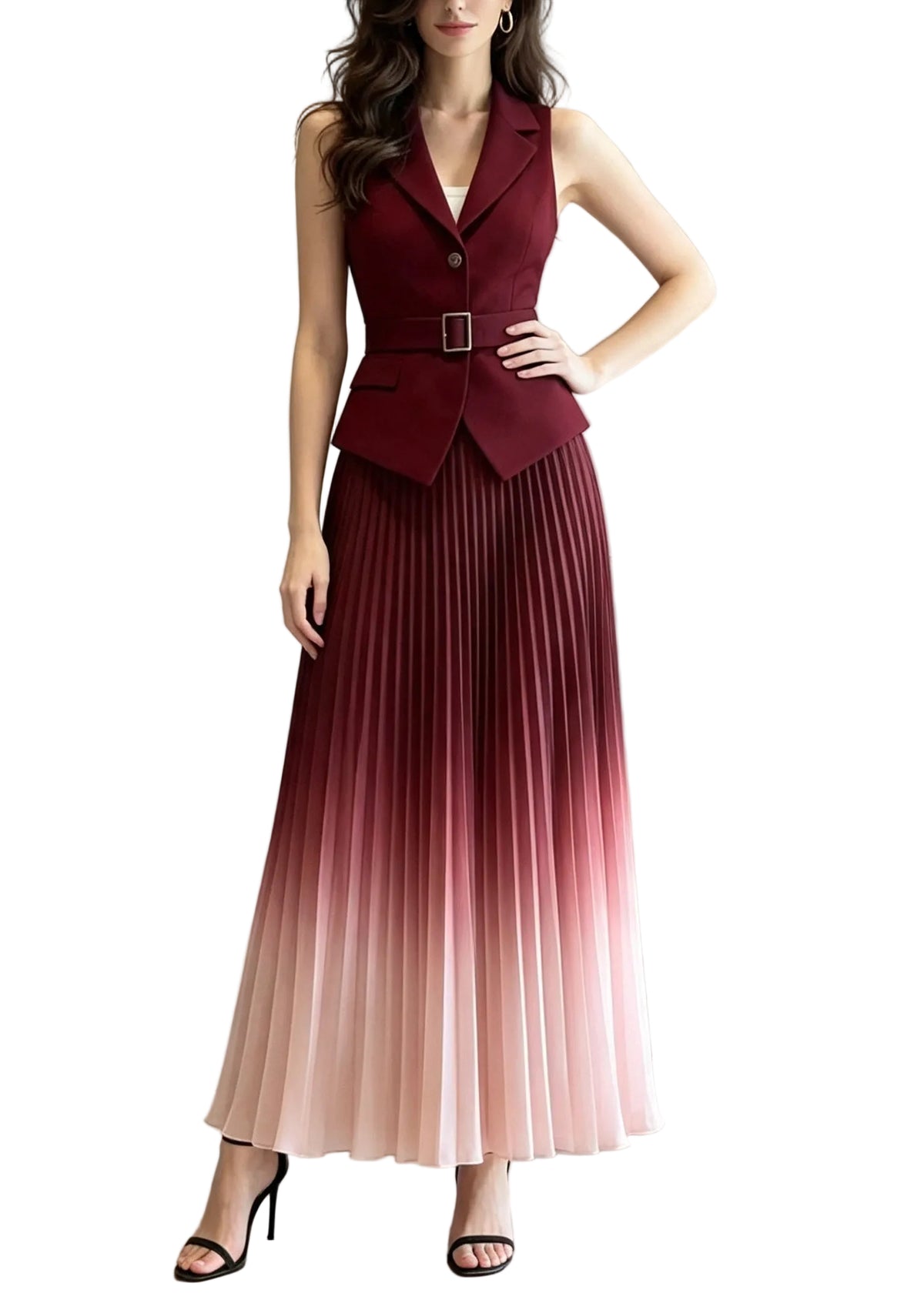 Women's Two-Piece Tunic Set Gradient Style 0