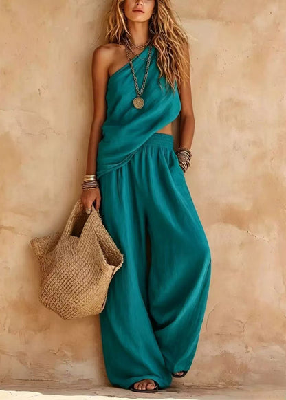 Women's Two Piece Set Asymmetrical Sleeveless 2