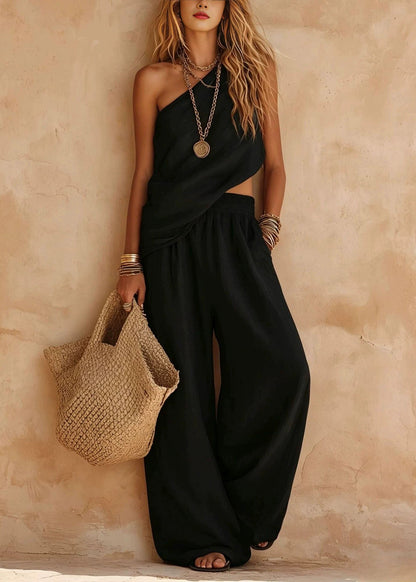 Women's Two Piece Set Asymmetrical Sleeveless 4