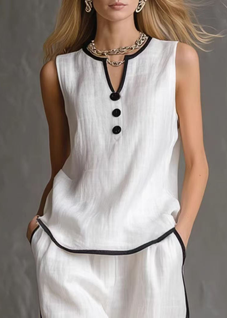 Women's Two Piece Set V Neck Patchwork Casual Co Ord Set 3