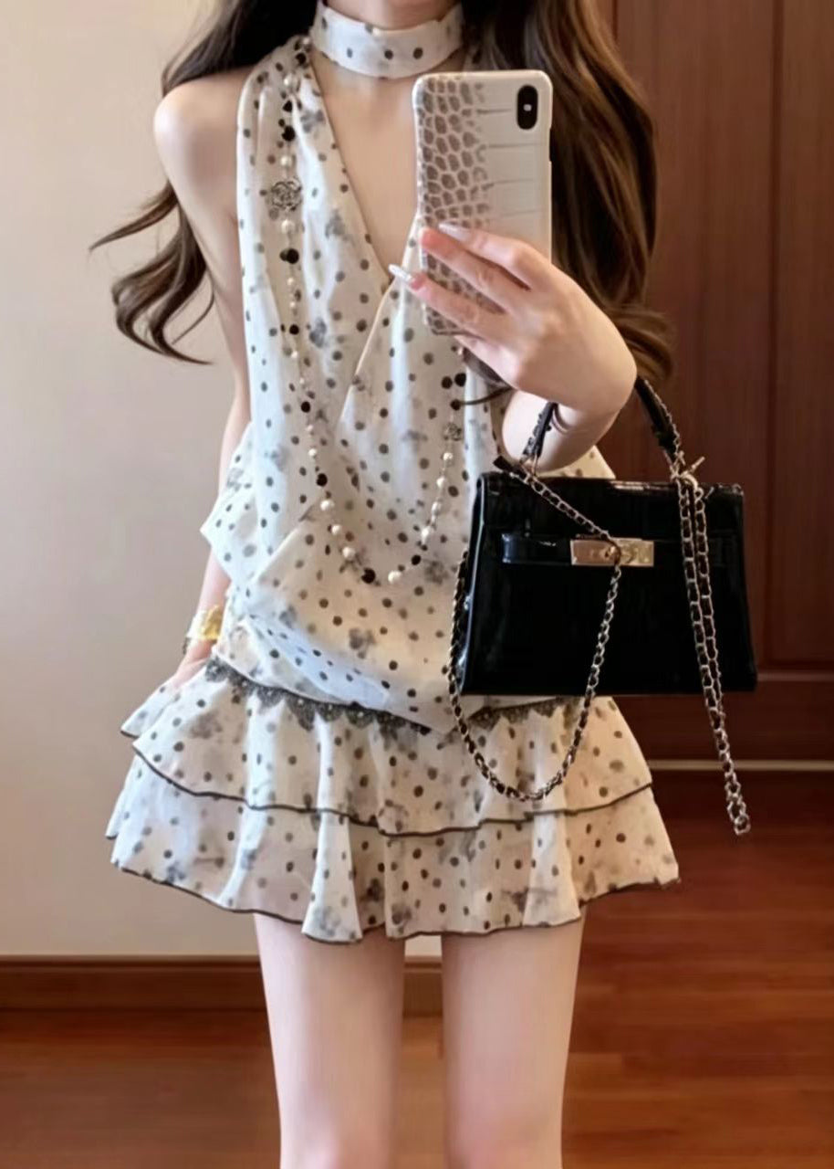 Women's Two Piece Set V Neck Printed Summer Style 1