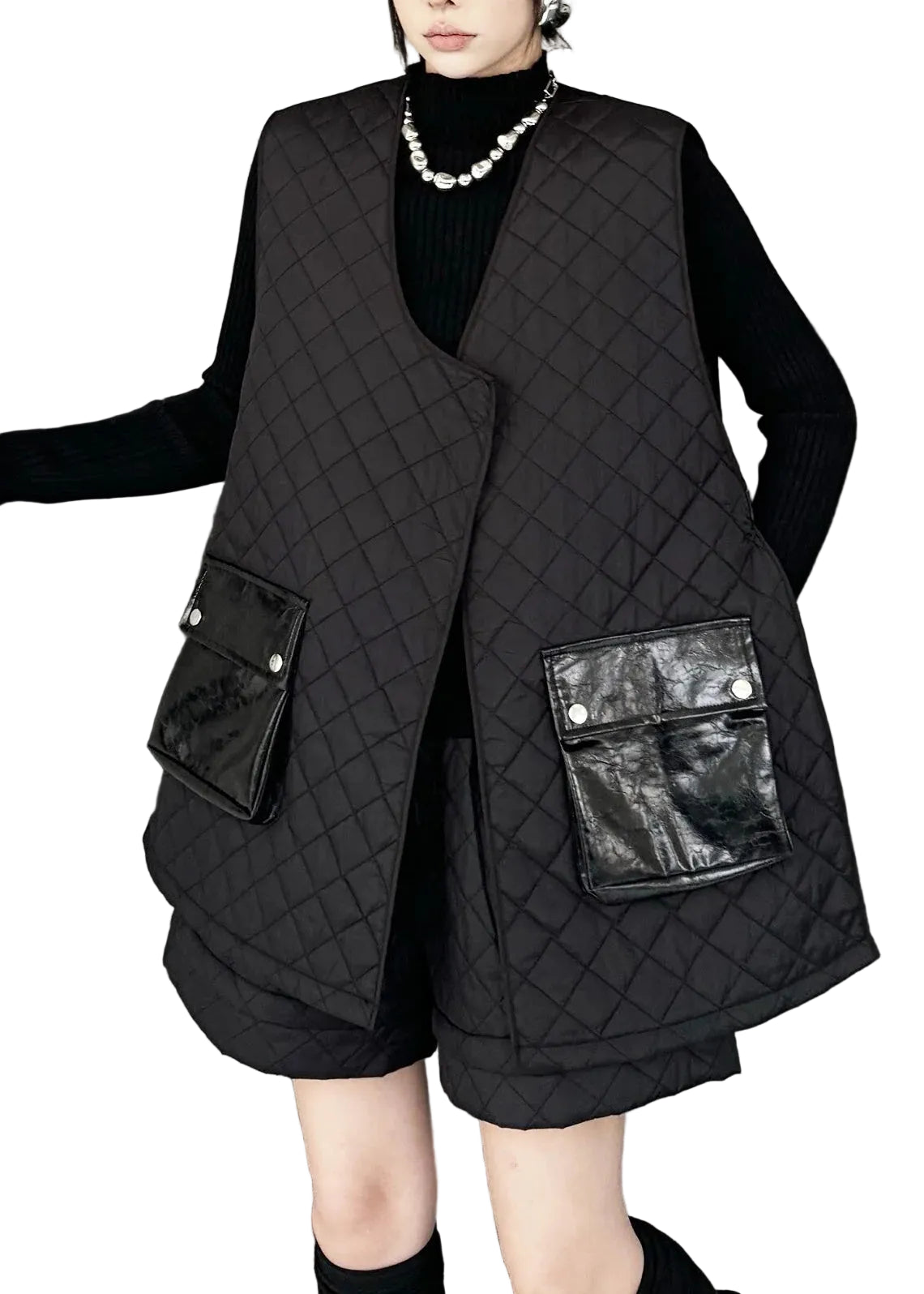 Women's Two Piece Suit Set Asymmetrical Patchwork Plus Size 0