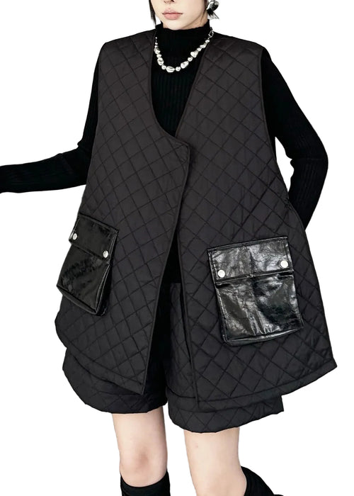 Women's Two Piece Suit Set Asymmetrical Patchwork Plus Size 0