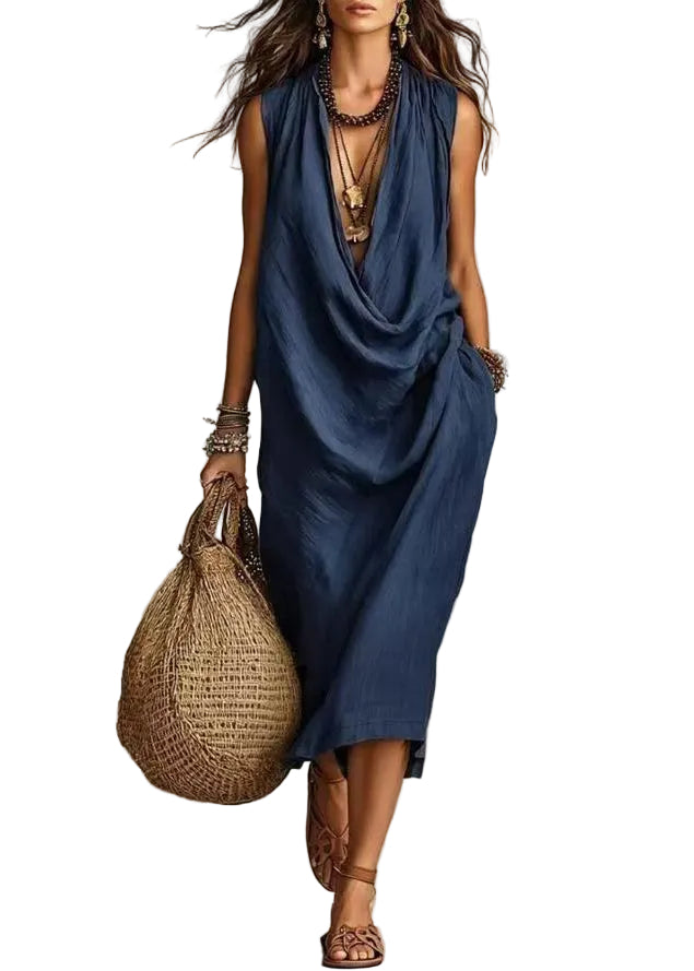 Women's V Neck Holiday Dress Casual Summer Style 0