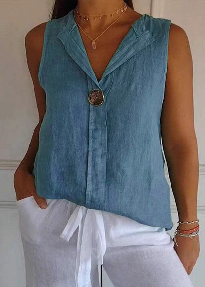 Women’s V Neck Patchwork Top Summer Style 3