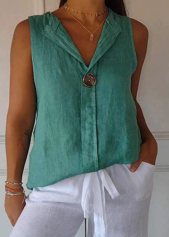 Women’s V Neck Patchwork Top Summer Style 4