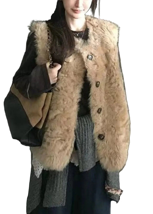 Women's Waistcoat O-Neck Patchwork Style 2