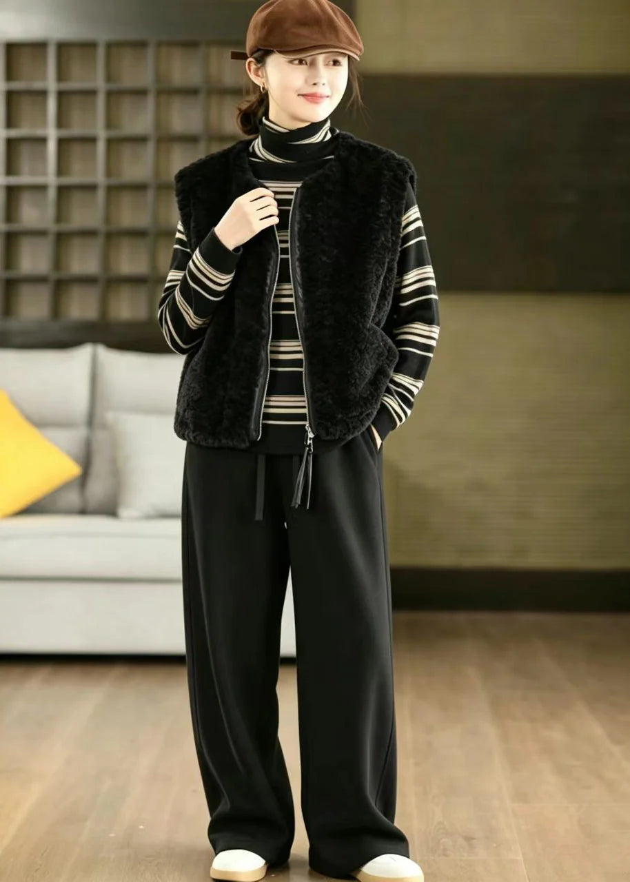 Women's Waistcoat Zip-Up O-Neck Winter Style 2