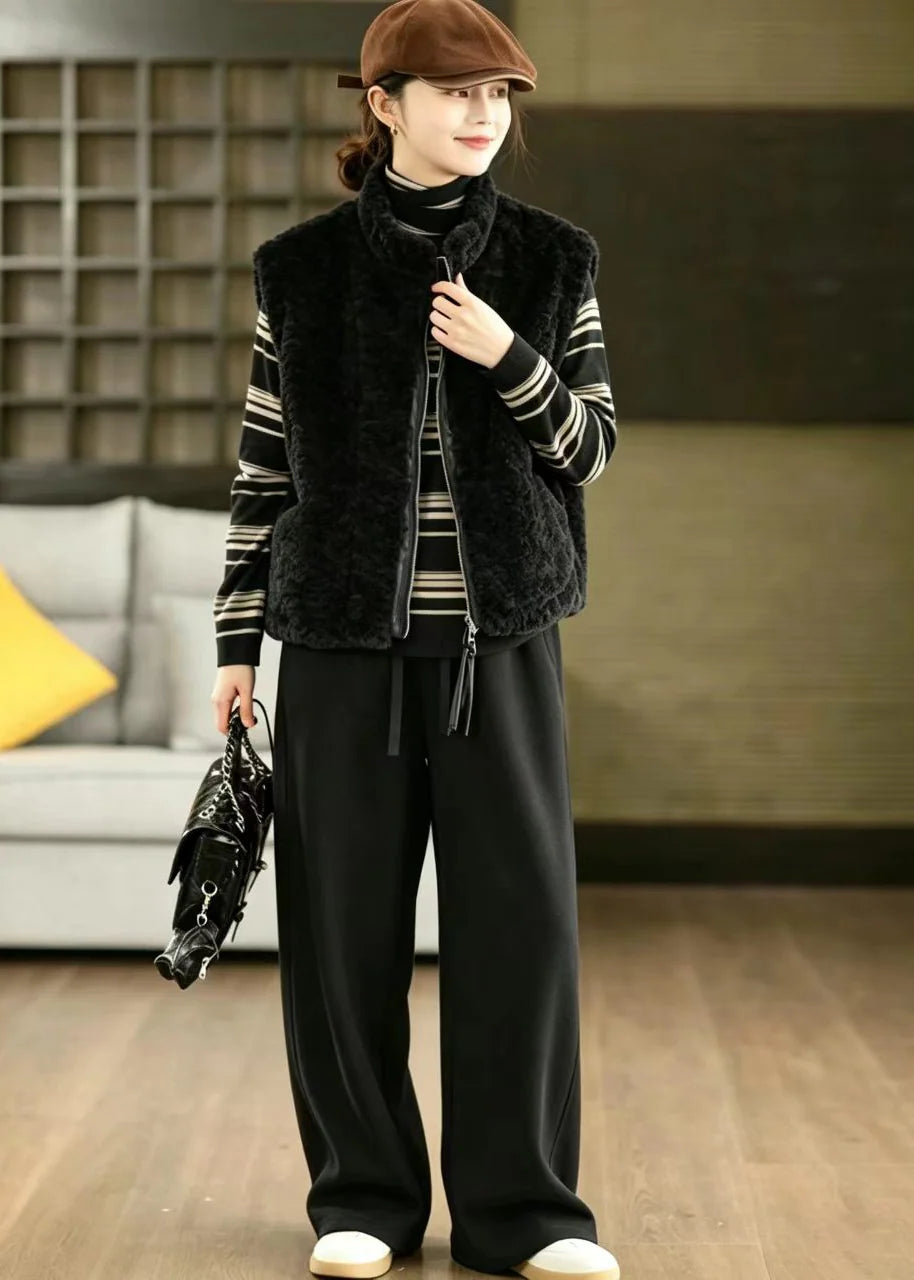 Women's Waistcoat Zip-Up O-Neck Winter Style 3