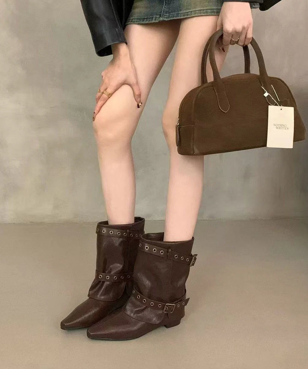 Women's Wedge Boots Pointed Toe 1