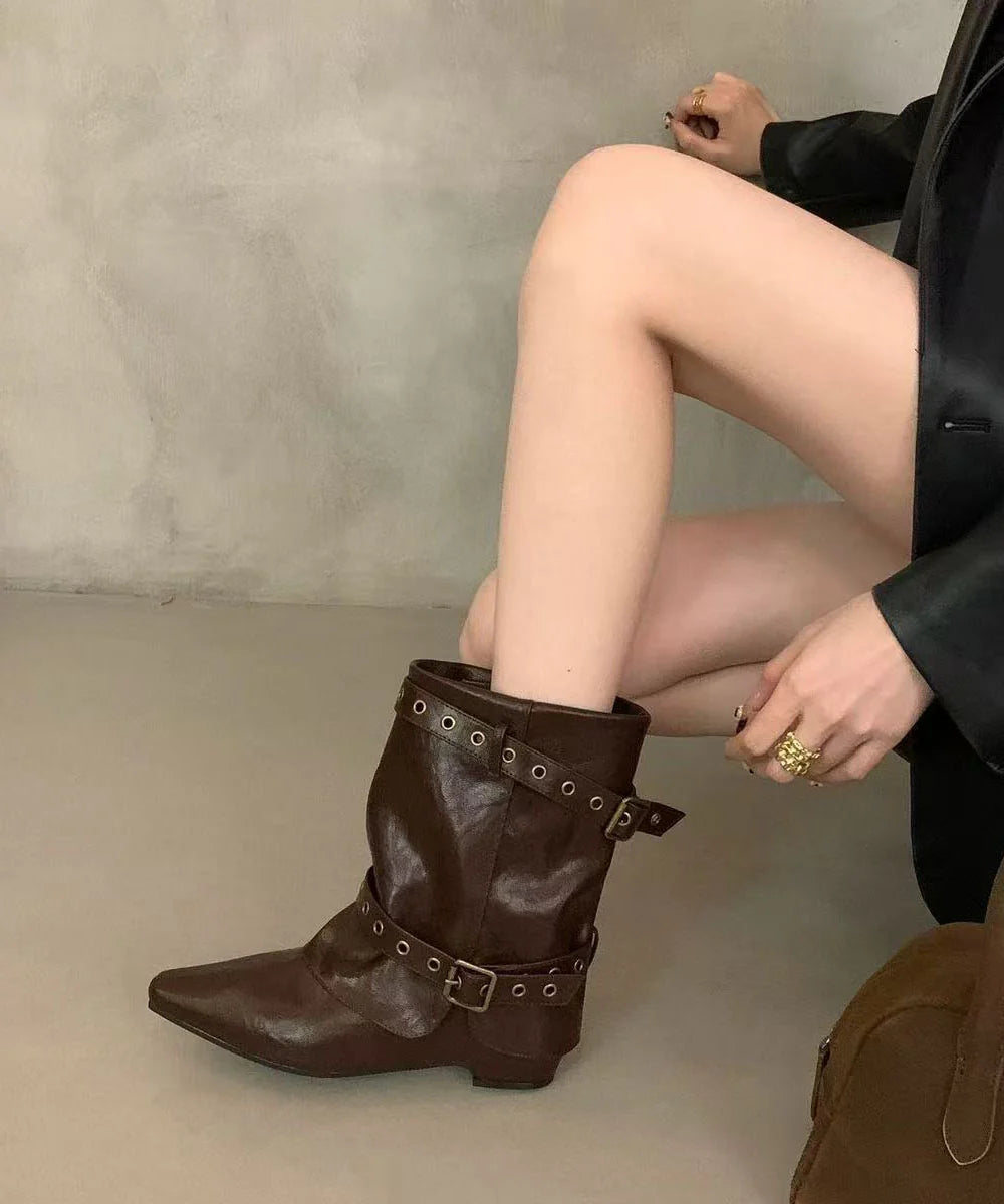 Women's Wedge Boots Pointed Toe 2