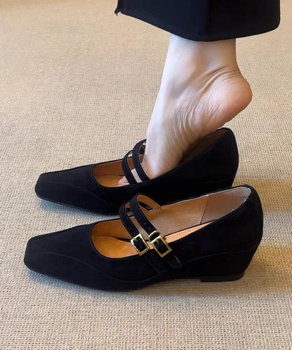 Women's Wedge Heel Shoes Buckle Strap Design 2