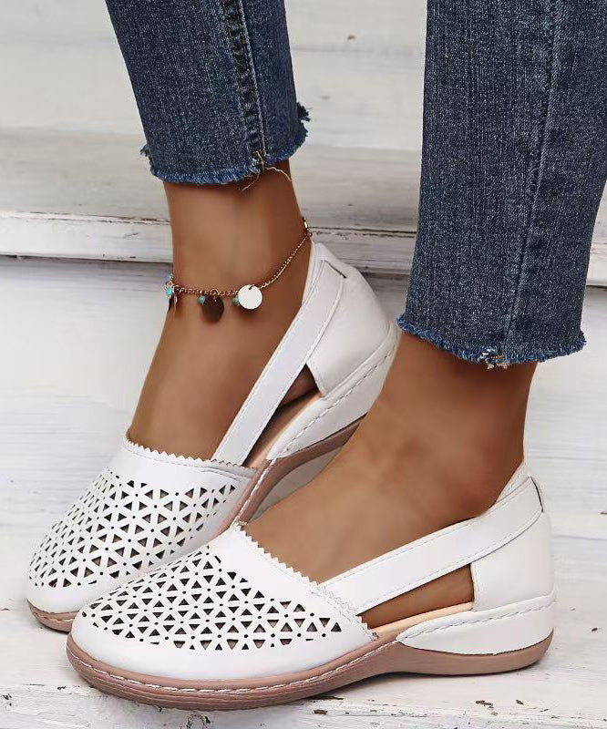 Women's Wedge Sandals Hollow Out Splicing Design for Comfort and Style 0
