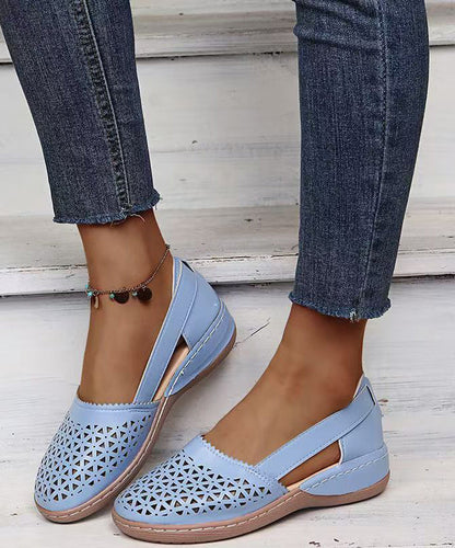 Women's Wedge Sandals Hollow Out Splicing Design for Comfort and Style 2