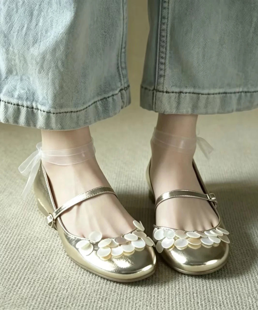 Women's Wedge Shoes Round Toe Buckle Strap 2