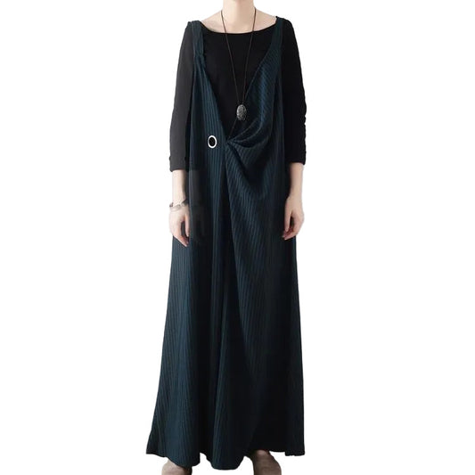 Women's Wide Leg Jumpsuit Striped Oversize Style 0