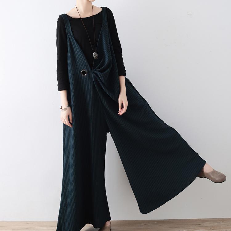 Women's Wide Leg Jumpsuit Striped Oversize Style 1