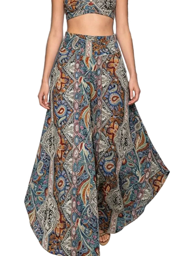 Women's Wide Leg Pants Asymmetrical High Waist with Pockets 0