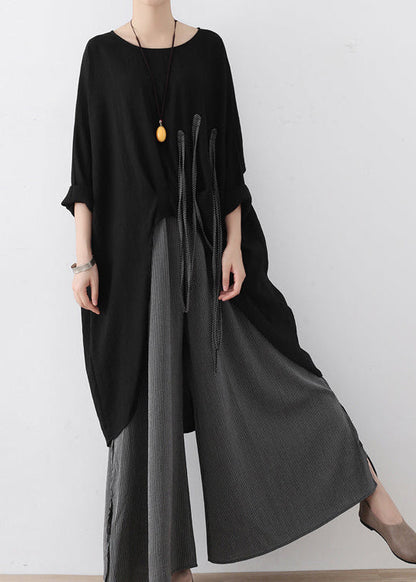 Women's Wide Leg Pants Casual Oversized Elastic Waist 0