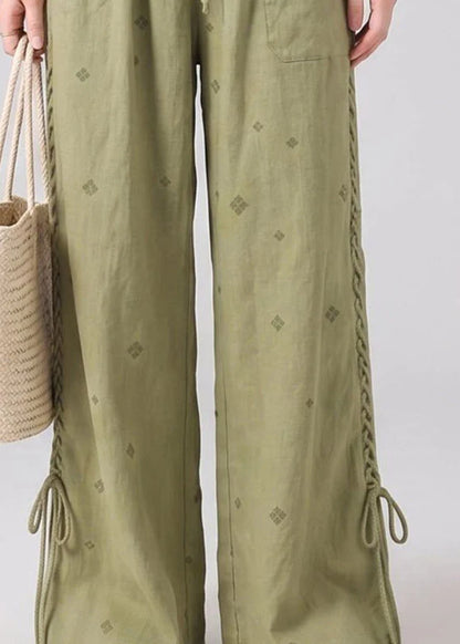 Women's Wide Leg Pants Drawstring Waist Casual 4