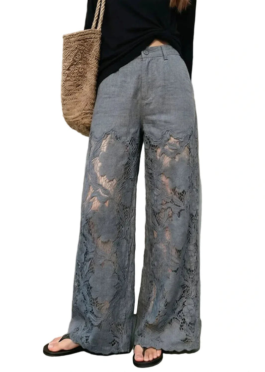 Women's Wide Leg Pants High Waist with Pockets 0