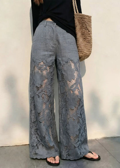 Women's Wide Leg Pants High Waist with Pockets 2