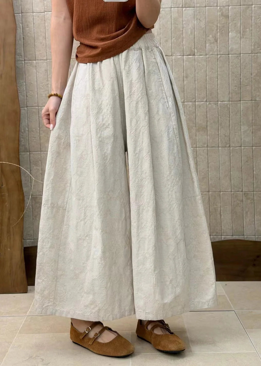 Women's Wide Leg Pants Patchwork Style Plus Size 3