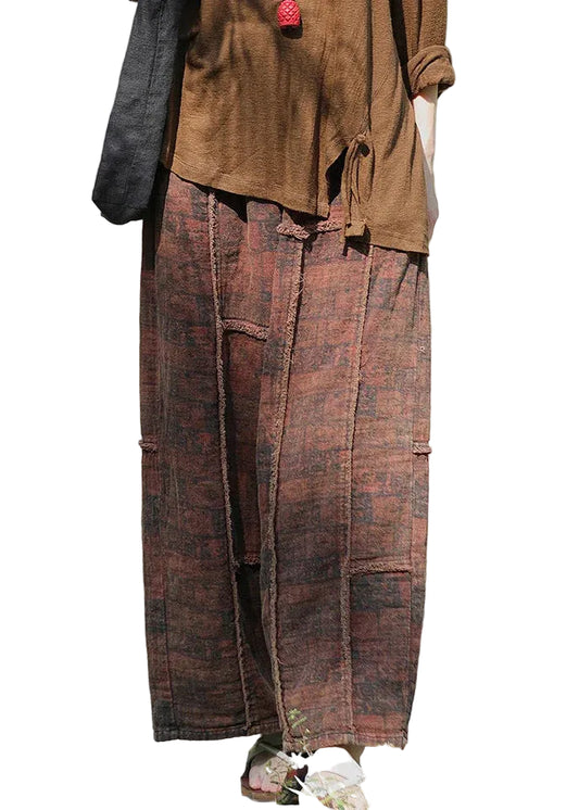 Women's Wide Leg Pants with Elastic Waist and Pockets 0