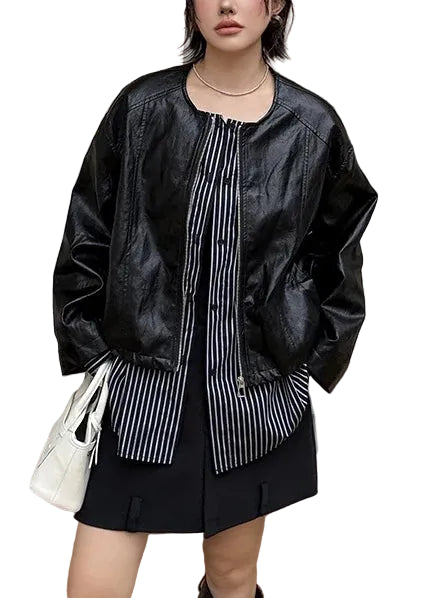 Women's Winter Coat Oversized Patchwork Striped Design 0