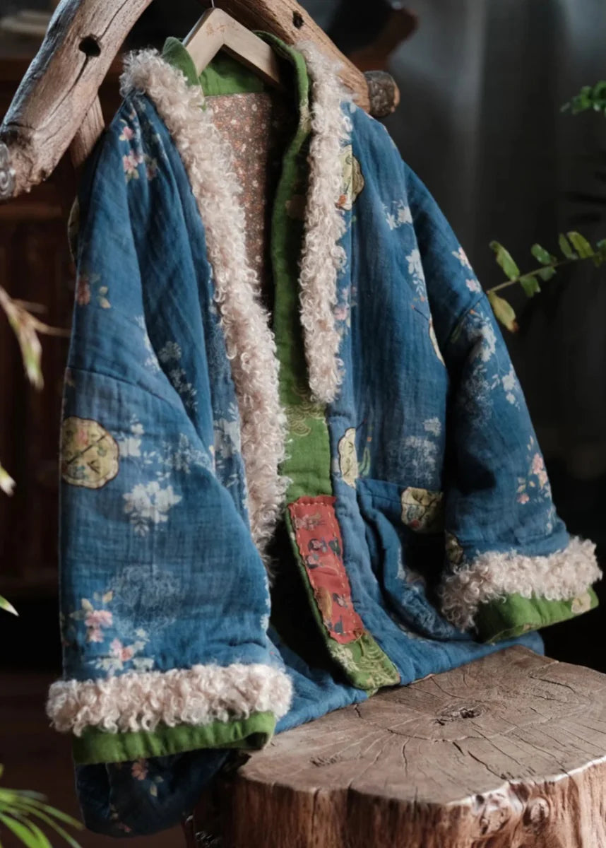 Women's Winter Coats Loose Fit Patchwork Style 0