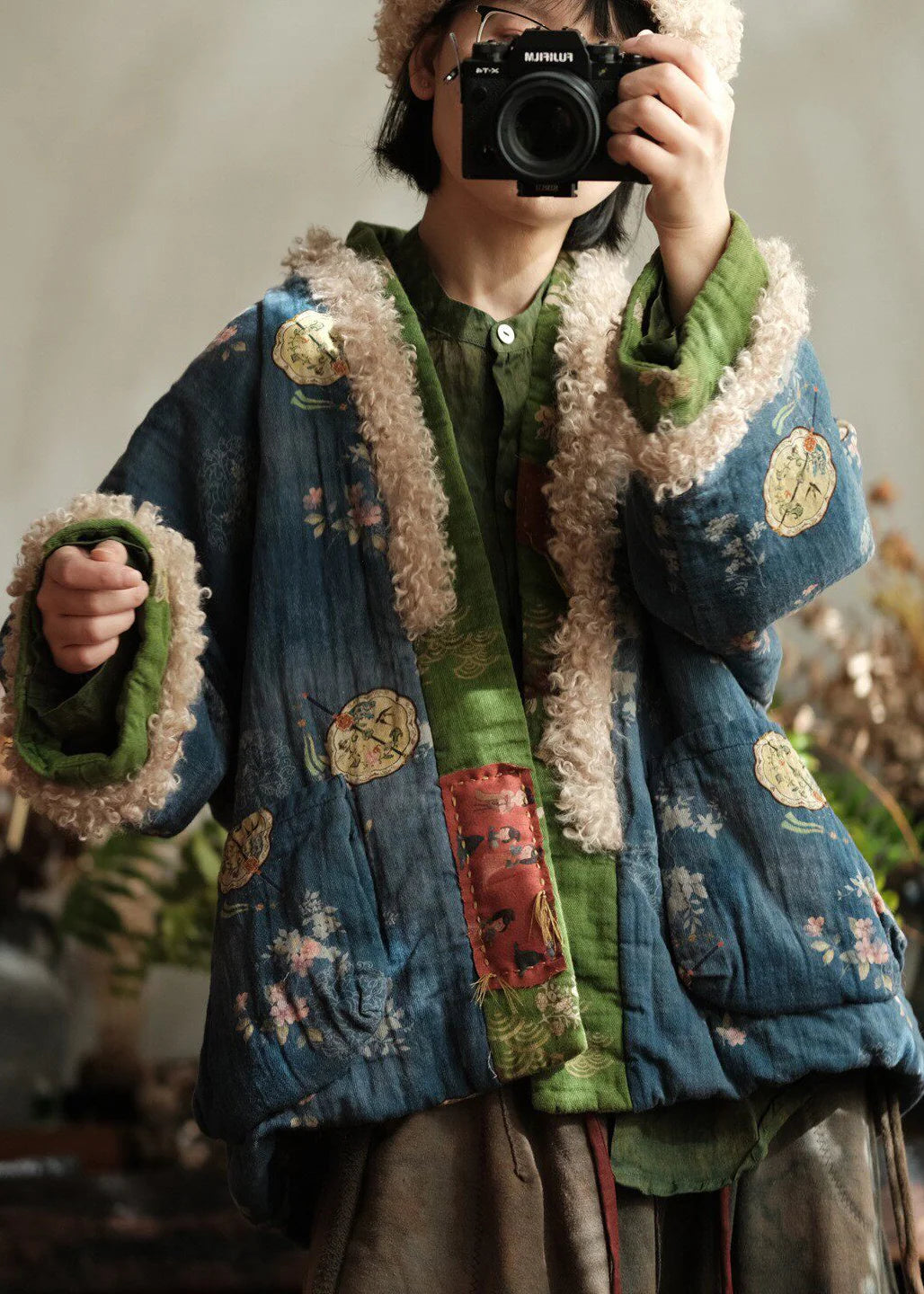 Women's Winter Coats Loose Fit Patchwork Style 1