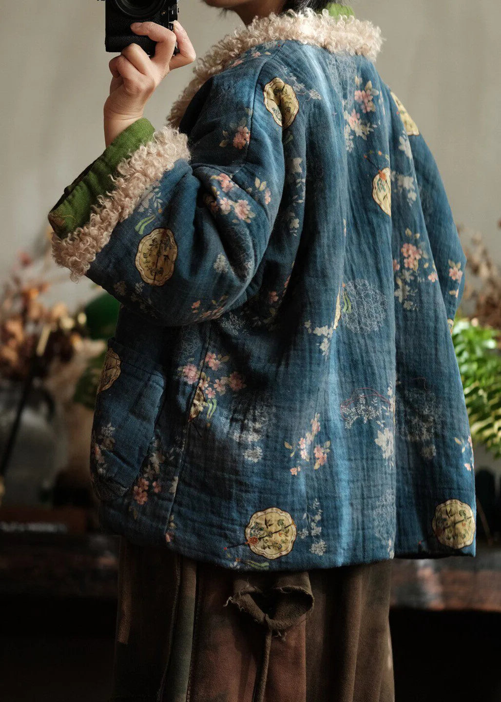 Women's Winter Coats Loose Fit Patchwork Style 3