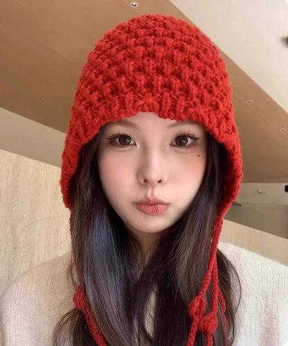 Women's Winter Hat with Tassels and Earmuffs, Cozy Knit Style Beanie 3