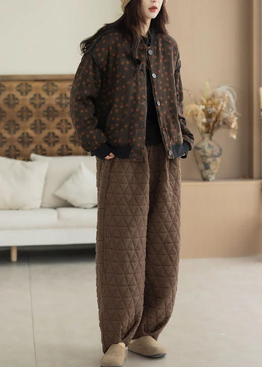 Women's Winter Jacket Floral Patterned Casual Fit 3