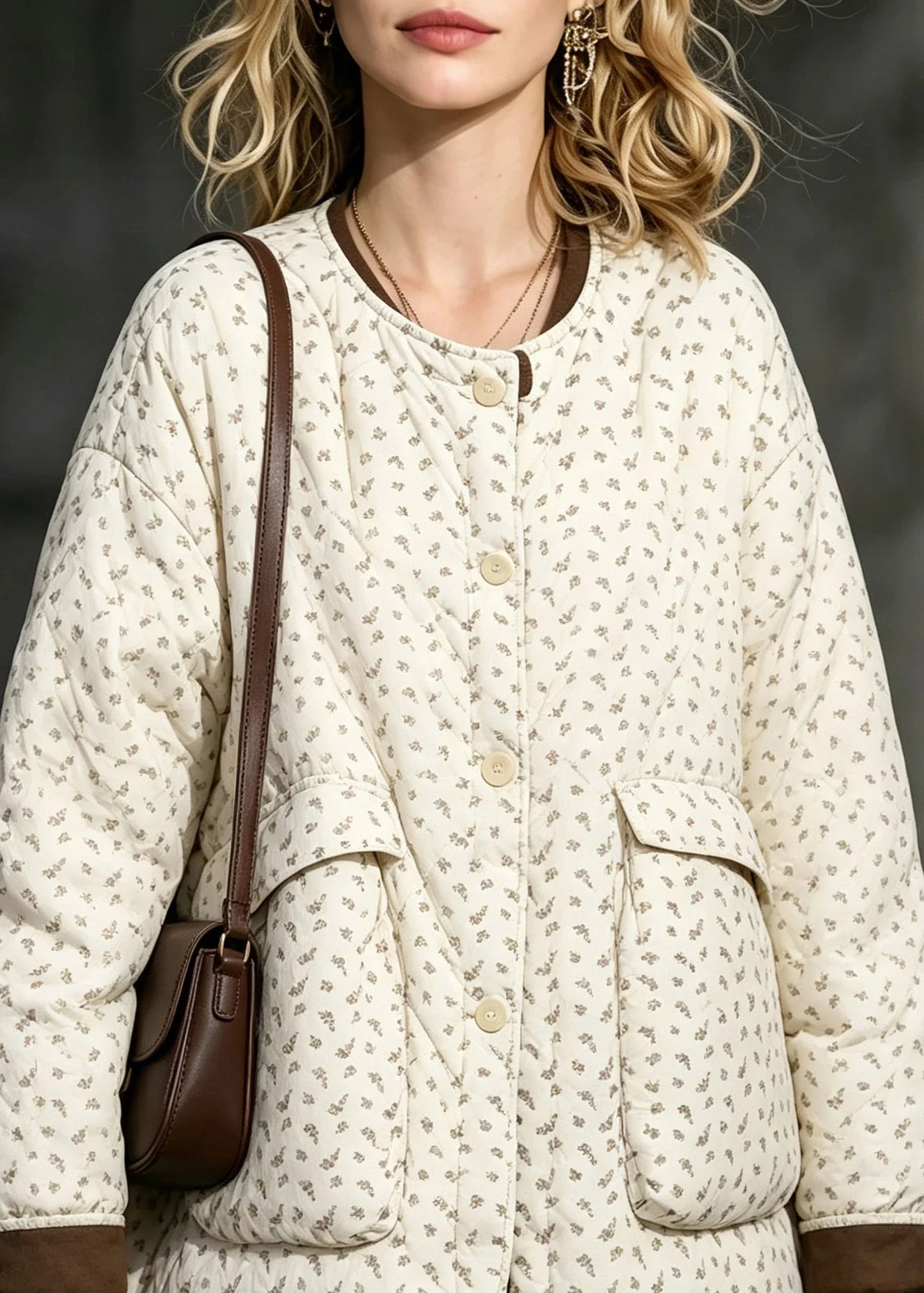 Women's Winter Jacket with Drawstring and Pocket Details 1