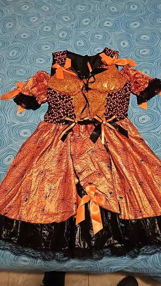 Women's Witch Costume Dress with Pointed Hat for Halloween and Cosplay 3