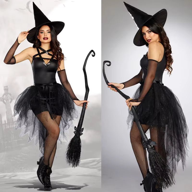 Women's Witch Costume Gothic Tutu Playsuit for Halloween 1