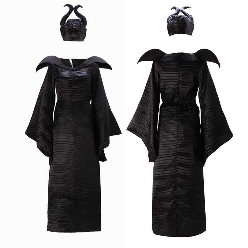 Women's Witch Costume Horned Hat and Skirt Set 2