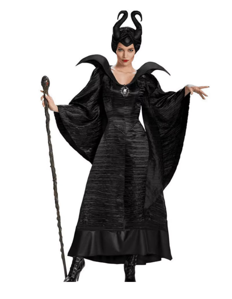 Women's Witch Costume Horned Hat and Skirt Set 3