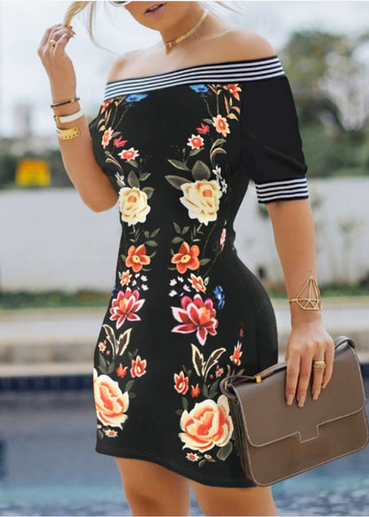 Women's Wrap Dress Cold Shoulder Summer Style 1