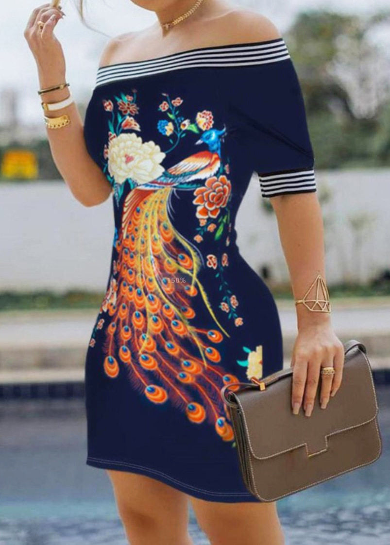 Women's Wrap Dress Cold Shoulder Summer Style 2