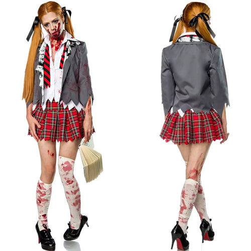 Women's Zombie Costume Dress for Halloween Parties 0
