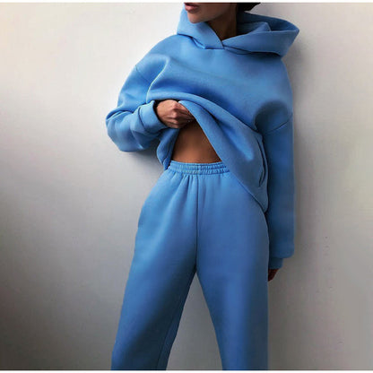 Women's 2-piece Fleece Set Casual for Winter